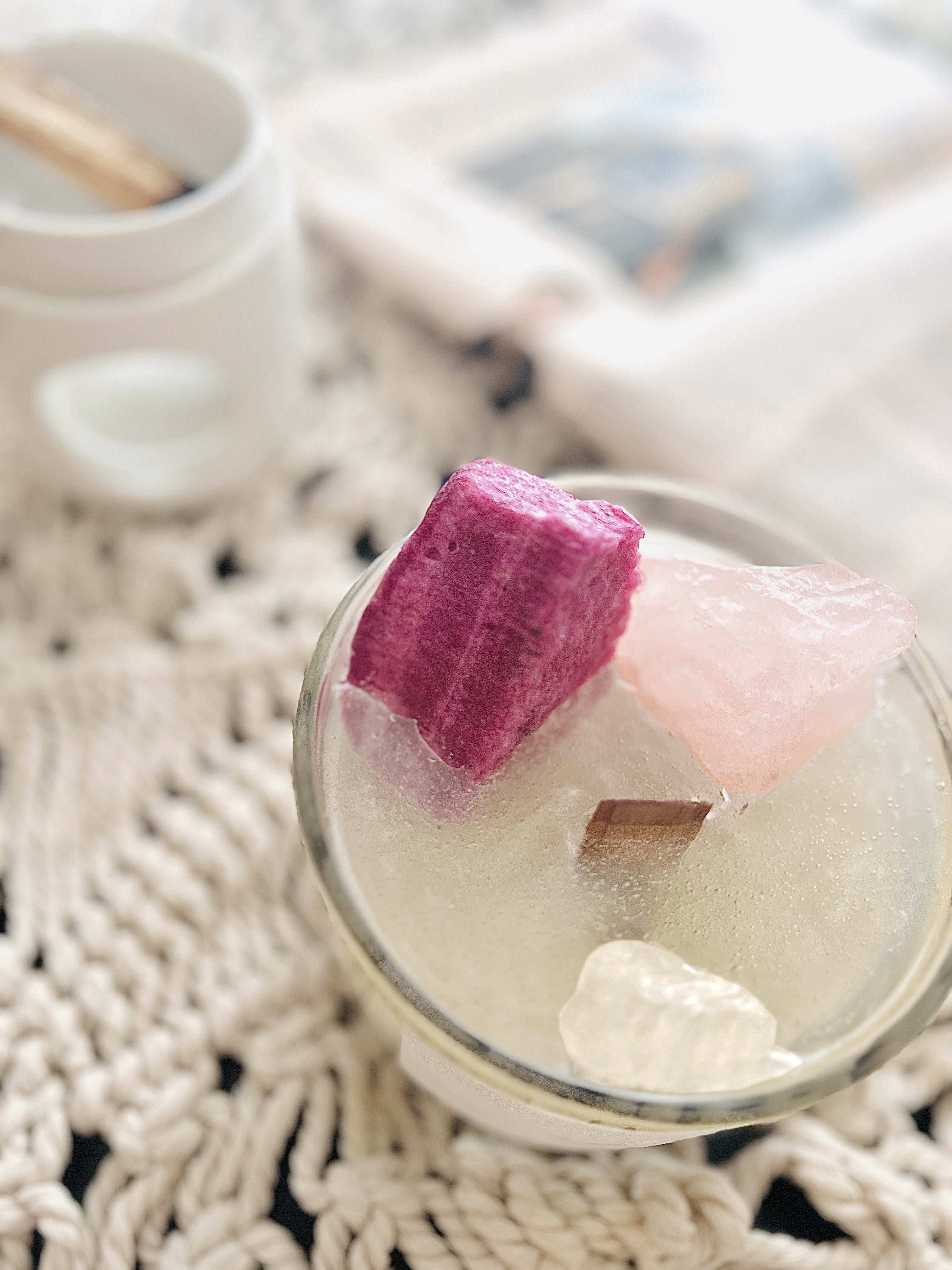 CC101 - Crystal Scented Candle Collection - Rose Quartz + Ruby Corundum