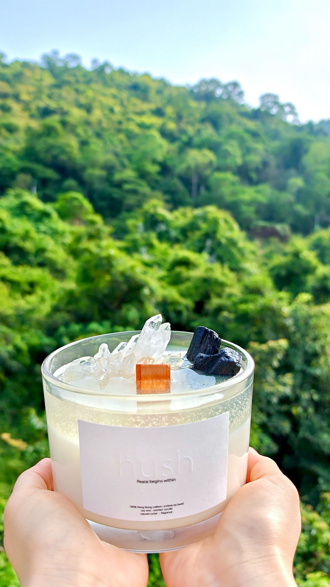 CC102 - Crystal Scented Candle Collection - Clear Quartz + Black Tourmaline