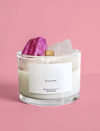 CC101 - Crystal Scented Candle Collection - Rose Quartz + Ruby Corundum