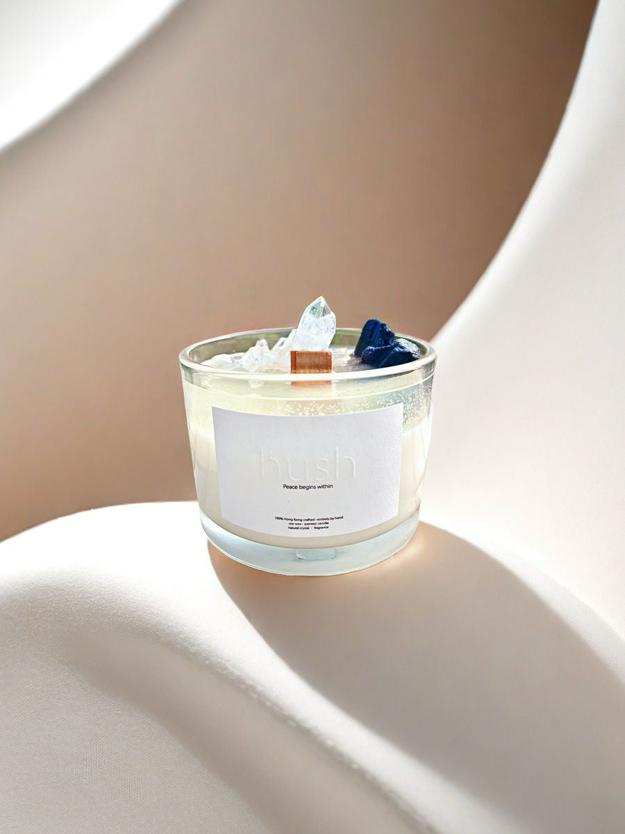 CC101 - Crystal Scented Candle Collection - Rose Quartz + Ruby Corundum