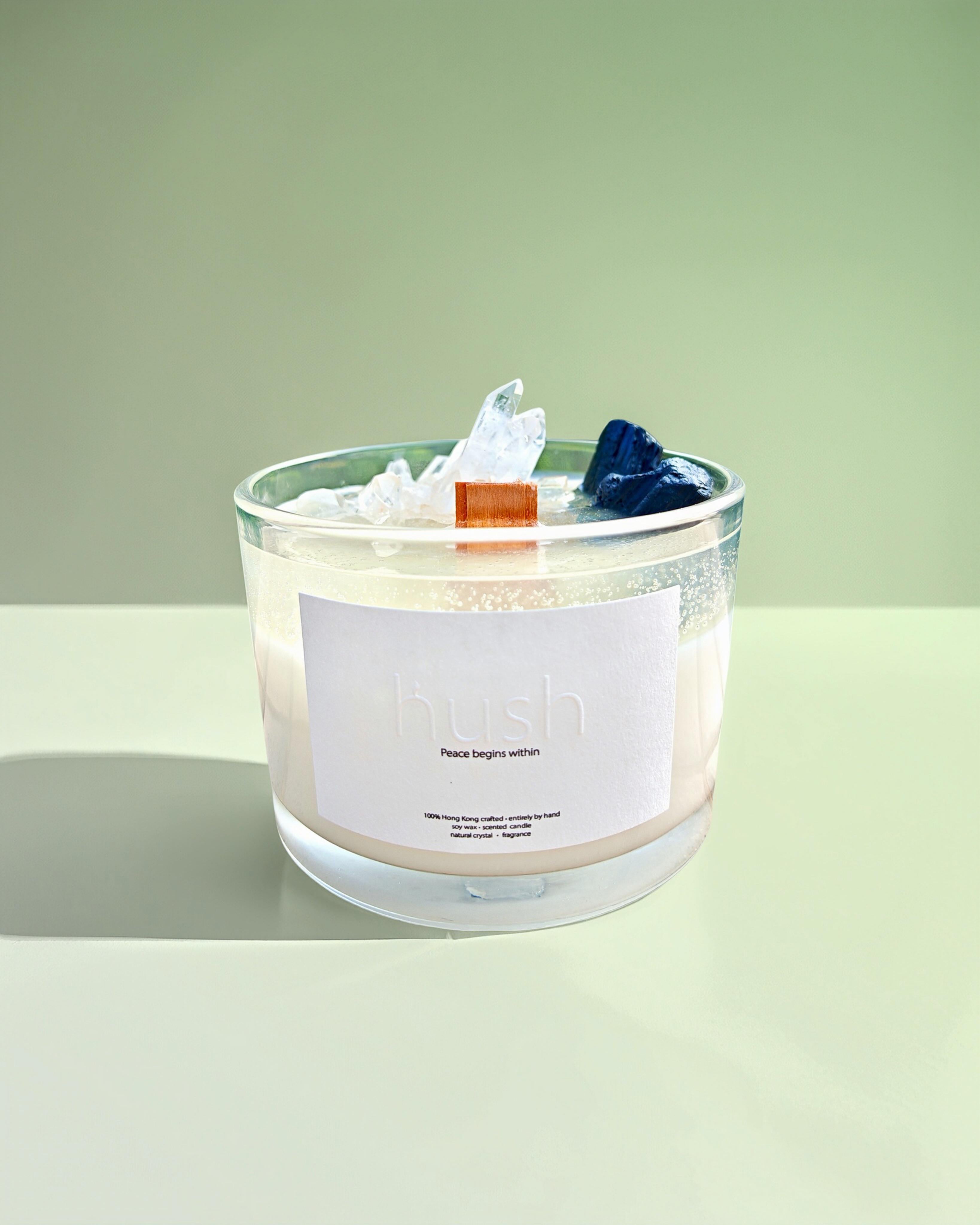 CC101 - Crystal Scented Candle Collection - Rose Quartz + Ruby Corundum