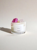 CC101 - Crystal Scented Candle Collection - Rose Quartz + Ruby Corundum